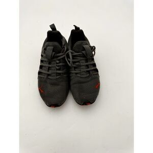 Puma Boys Size 4C Axelion Mesh Sneakers Black/Red Lightweight Elastic Heel Strap